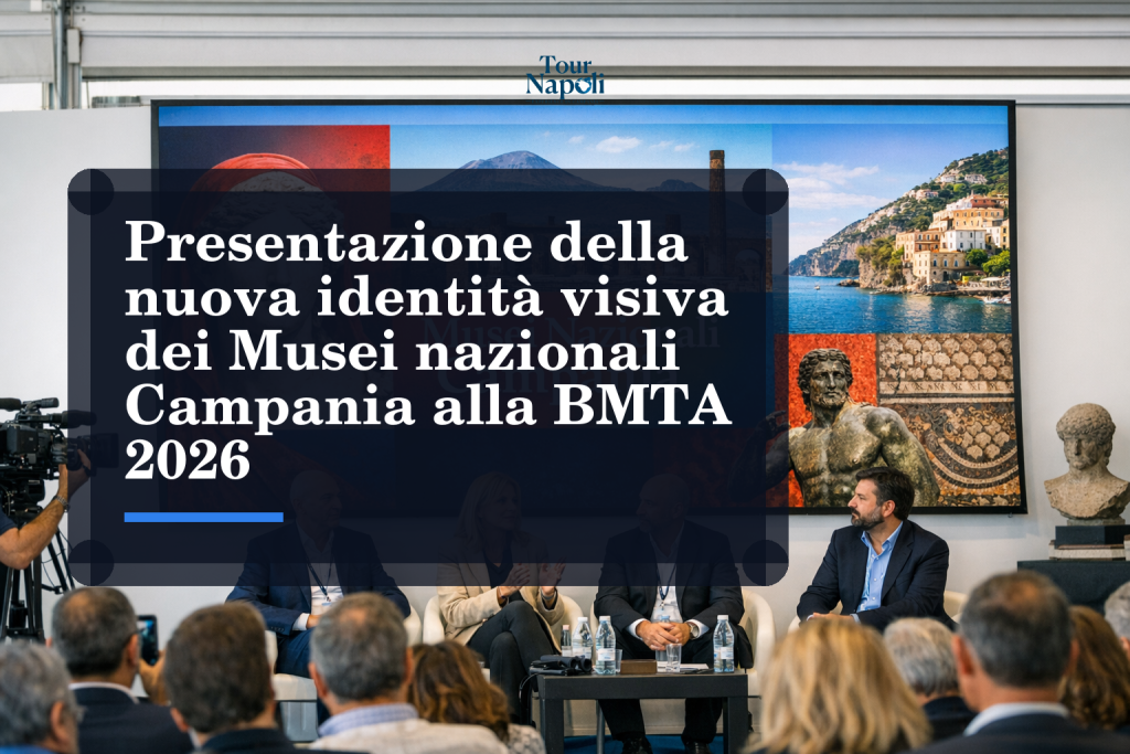 Logo della nuova identità visiva dei Musei nazionali Campania presentato alla BMTA 2026