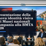 Logo della nuova identità visiva dei Musei nazionali Campania presentato alla BMTA 2026